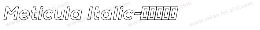 Meticula Italic字体转换